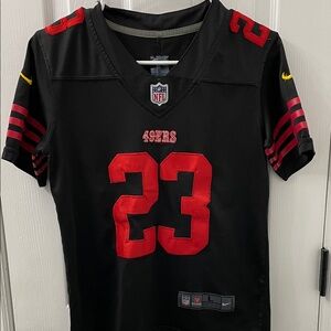 49ers Nike Black and Red Jersey 23